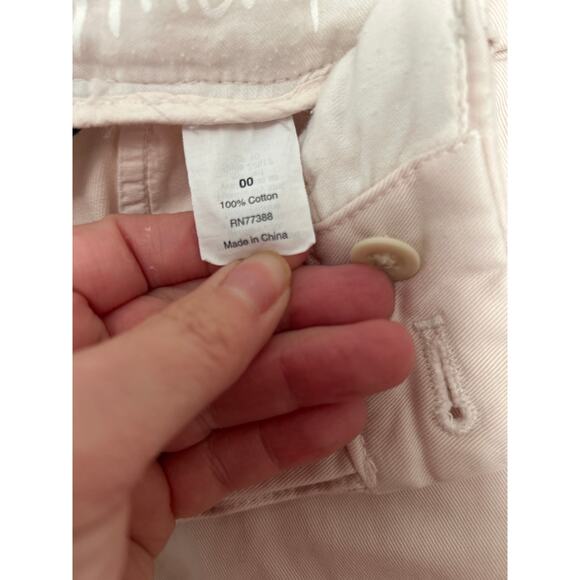 J.Crew Women’s Chino Shorts Pink Raw Hem Broken In Boyfriend Cotton Size 00 - Picture 6 of 11